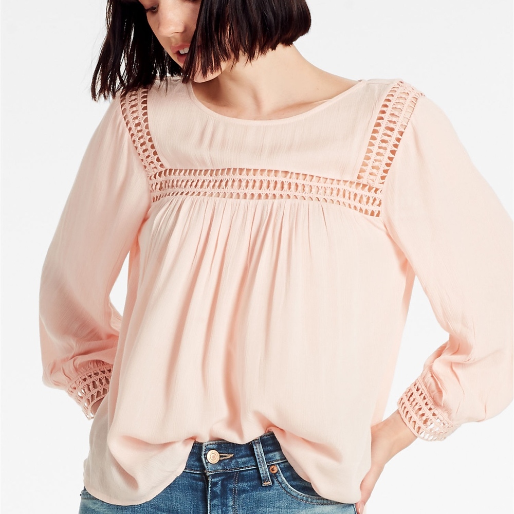 Lucky Brand Boho Pink Top NWT